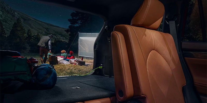 Interior view of Toyota Highlander